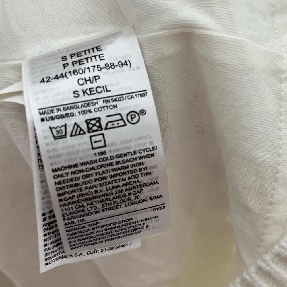 Gap Sleeveless Crochet Mini Dress Womens SP White Square Neck Cotton Minimalist - Picture 10 of 12